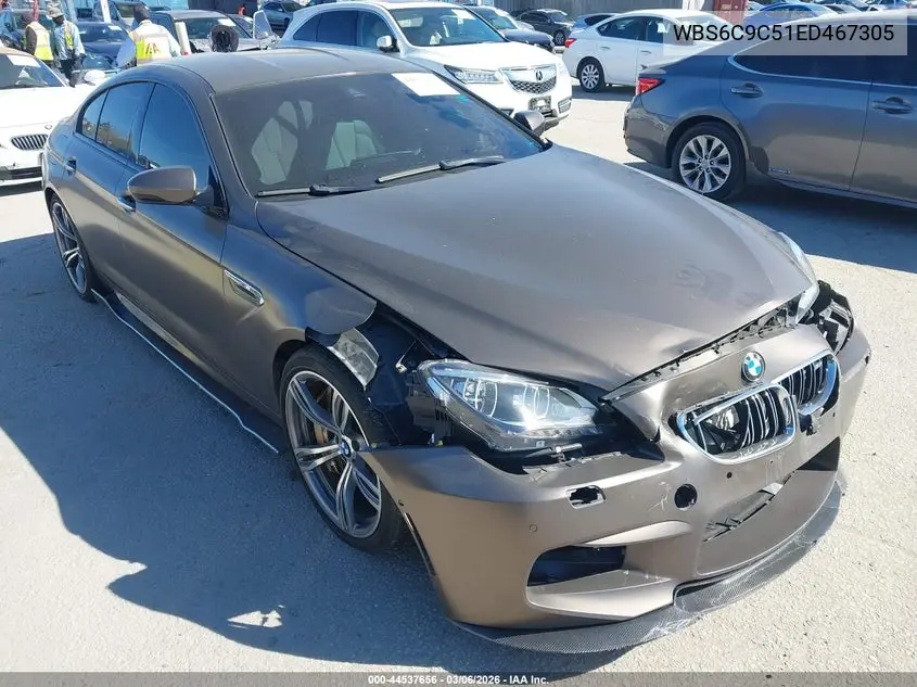 2014 BMW M6 Gran Coupe VIN: WBS6C9C51ED467305 Lot: 44537656