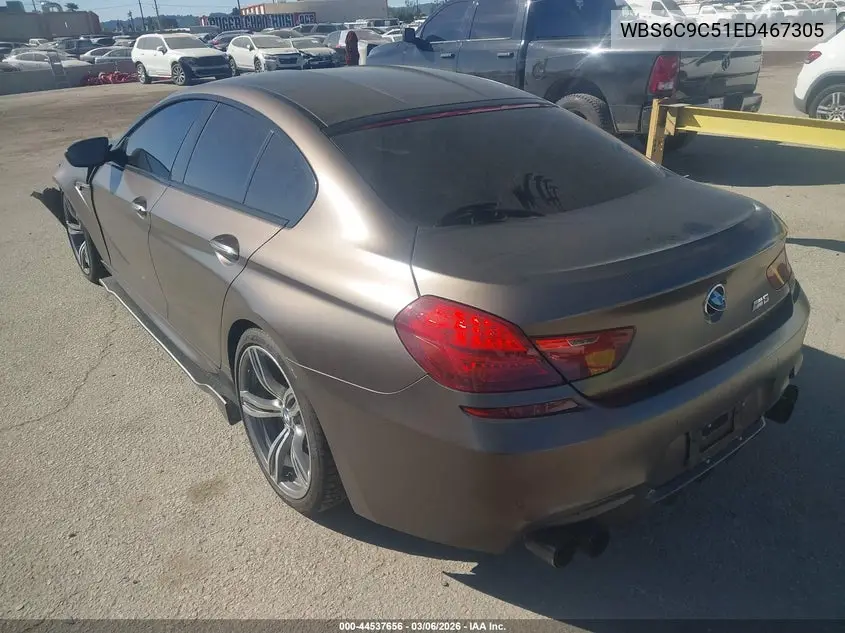 2014 BMW M6 Gran Coupe VIN: WBS6C9C51ED467305 Lot: 44537656