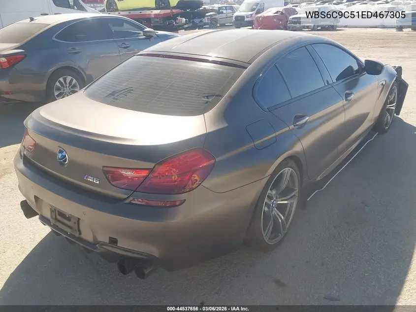 2014 BMW M6 Gran Coupe VIN: WBS6C9C51ED467305 Lot: 44537656