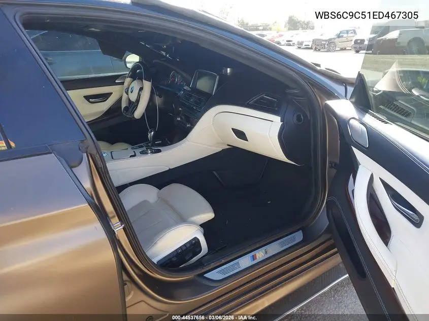 2014 BMW M6 Gran Coupe VIN: WBS6C9C51ED467305 Lot: 44537656