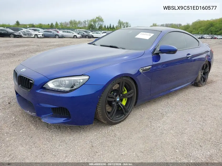 2014 BMW M6 VIN: WBSLX9C51ED160577 Lot: 45093238