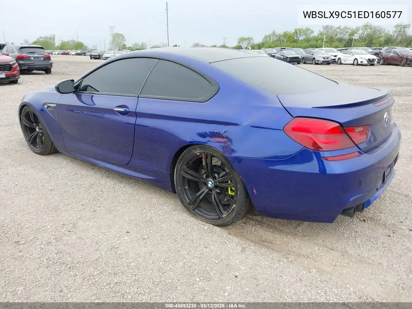 2014 BMW M6 VIN: WBSLX9C51ED160577 Lot: 45093238