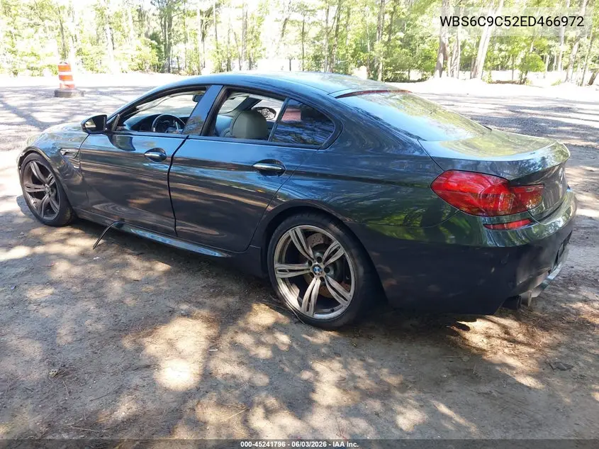 2014 BMW M6 Gran Coupe VIN: WBS6C9C52ED466972 Lot: 45241796