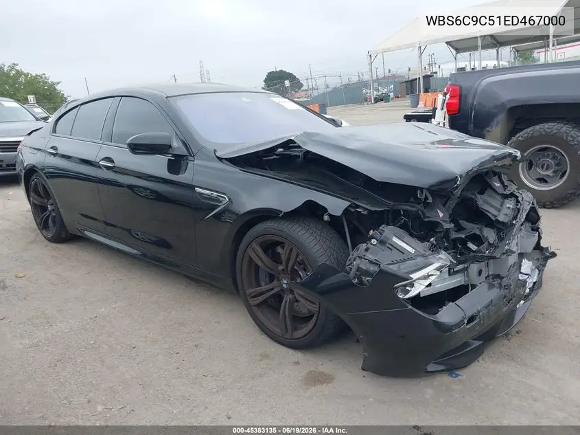 2014 BMW M6 Gran Coupe VIN: WBS6C9C51ED467000 Lot: 45383135