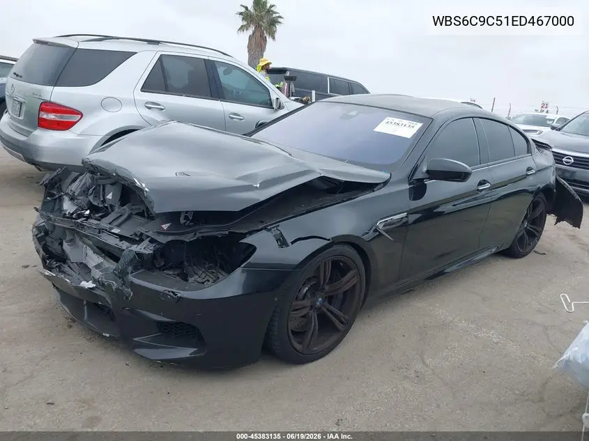 2014 BMW M6 Gran Coupe VIN: WBS6C9C51ED467000 Lot: 45383135