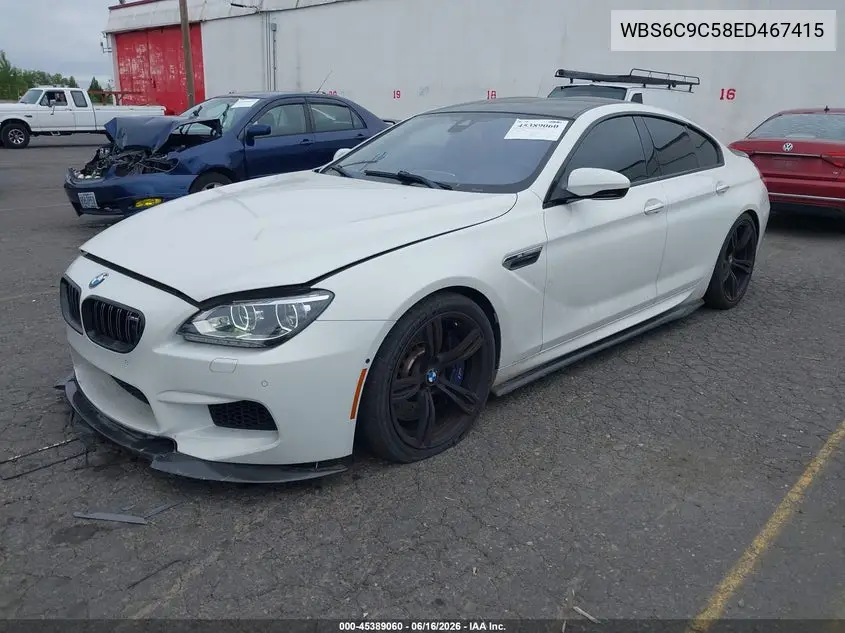 2014 BMW M6 Gran Coupe VIN: WBS6C9C58ED467415 Lot: 45389060
