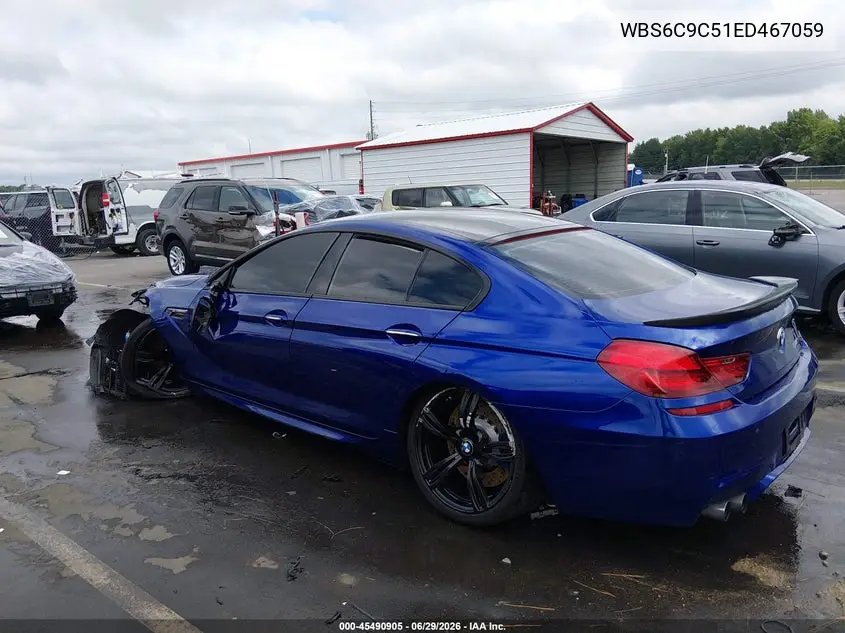 2014 BMW M6 Gran Coupe VIN: WBS6C9C51ED467059 Lot: 45490905