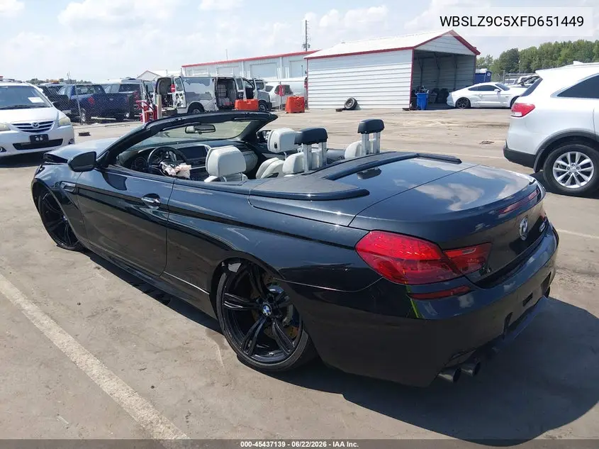 2015 BMW M6 VIN: WBSLZ9C5XFD651449 Lot: 45437139