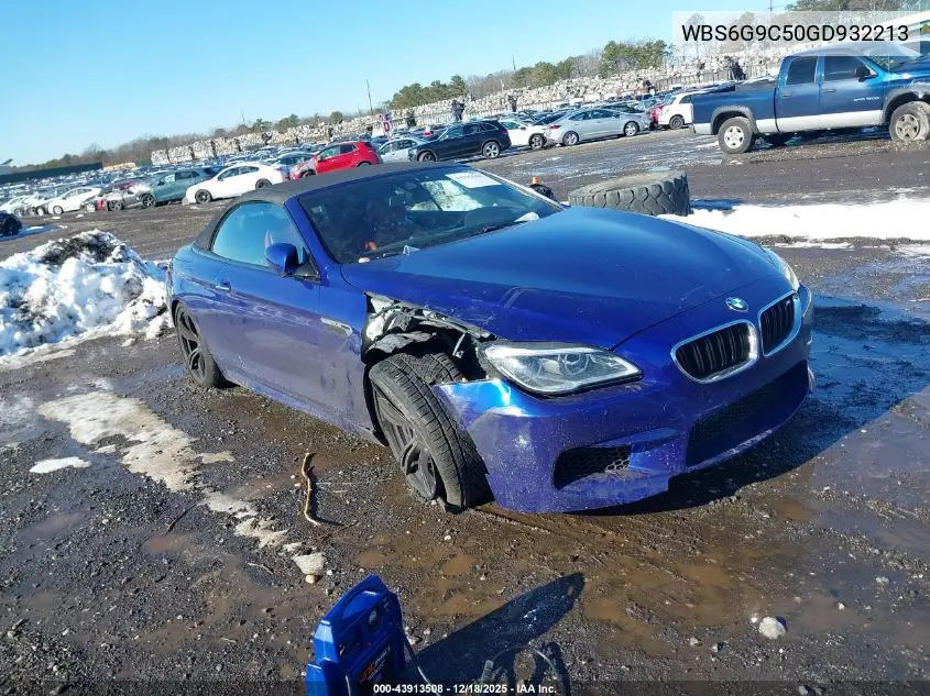 2016 BMW M6 VIN: WBS6G9C50GD932213 Lot: 43913508