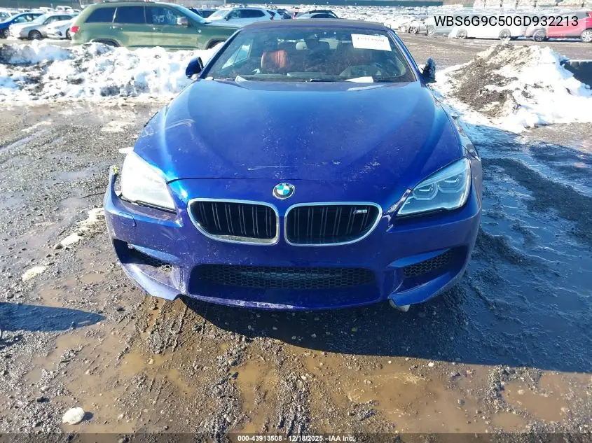 2016 BMW M6 VIN: WBS6G9C50GD932213 Lot: 43913508
