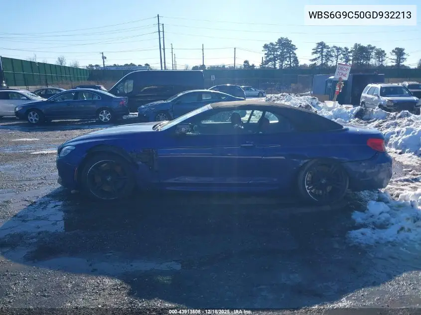 2016 BMW M6 VIN: WBS6G9C50GD932213 Lot: 43913508