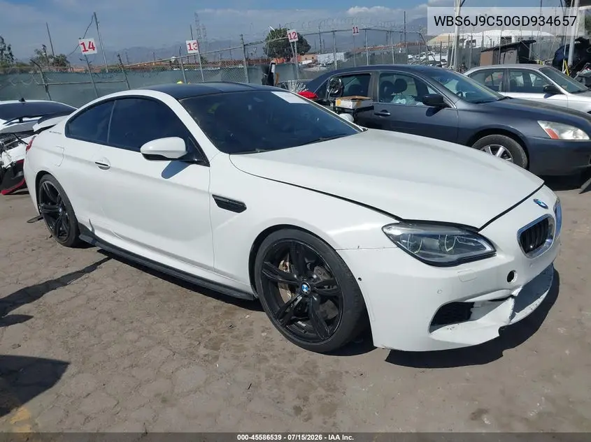 2016 BMW M6 VIN: WBS6J9C50GD934657 Lot: 45586539