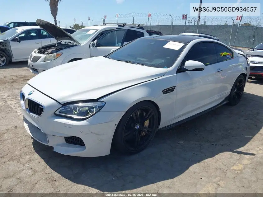 2016 BMW M6 VIN: WBS6J9C50GD934657 Lot: 45586539