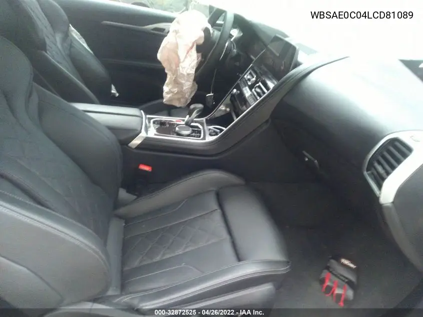 2020 BMW M8 VIN: WBSAE0C04LCD81089 Lot: 32872525
