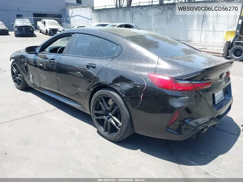 2020 BMW M8 Gran Coupe Competition VIN: WBSGV0C06LCD56270 Lot: 45281323