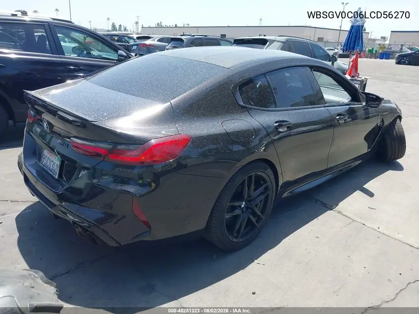 2020 BMW M8 Gran Coupe Competition VIN: WBSGV0C06LCD56270 Lot: 45281323