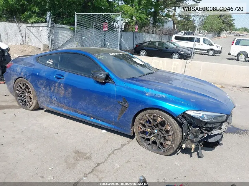 2020 BMW M8 Competition VIN: WBSAE0C08LCD46720 Lot: 45299035