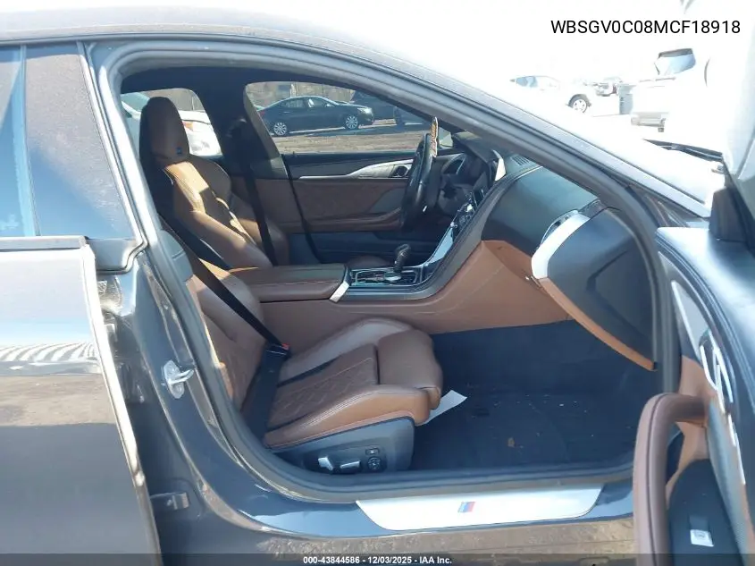 2021 BMW M8 Gran Coupe VIN: WBSGV0C08MCF18918 Lot: 43844586