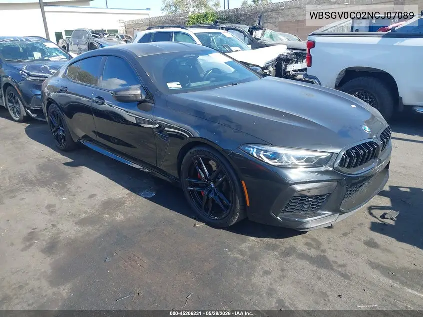 2022 BMW M8 Gran Coupe Competition VIN: WBSGV0C02NCJ07089 Lot: 45206231