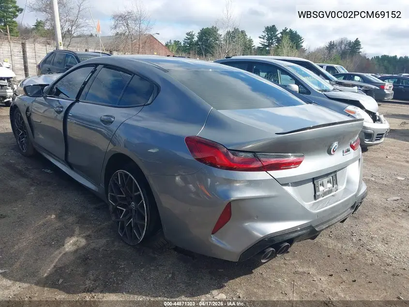 2023 BMW M8 Gran Coupe Competition VIN: WBSGV0C02PCM69152 Lot: 44871303