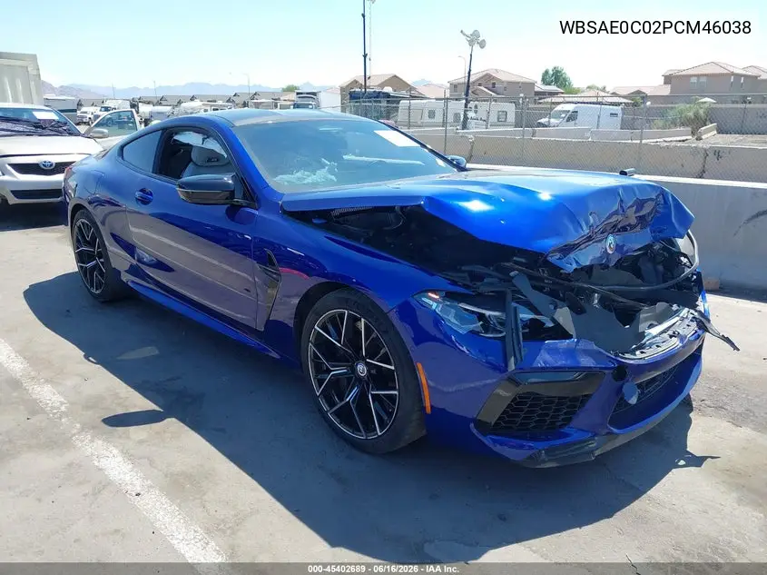 2023 BMW M8 Competition VIN: WBSAE0C02PCM46038 Lot: 45402689