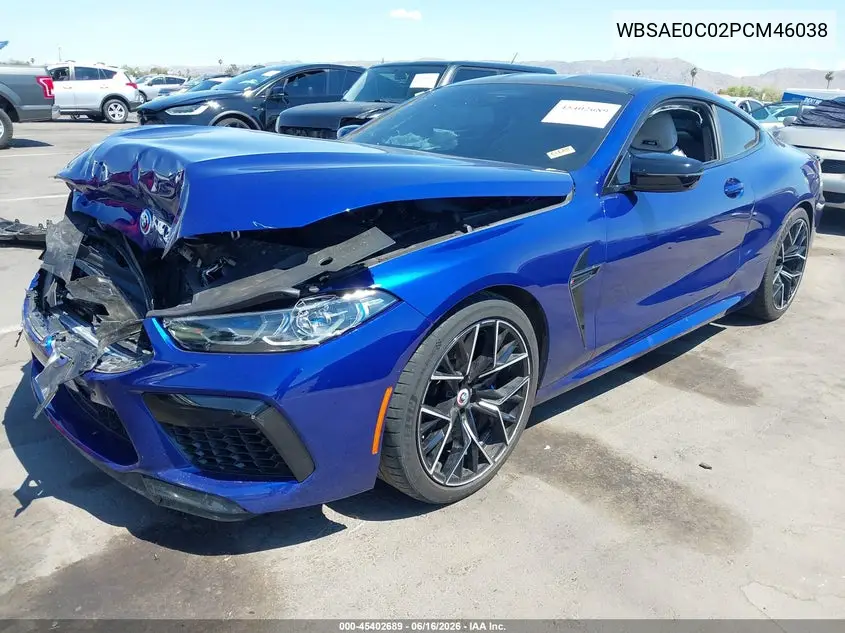 2023 BMW M8 Competition VIN: WBSAE0C02PCM46038 Lot: 45402689