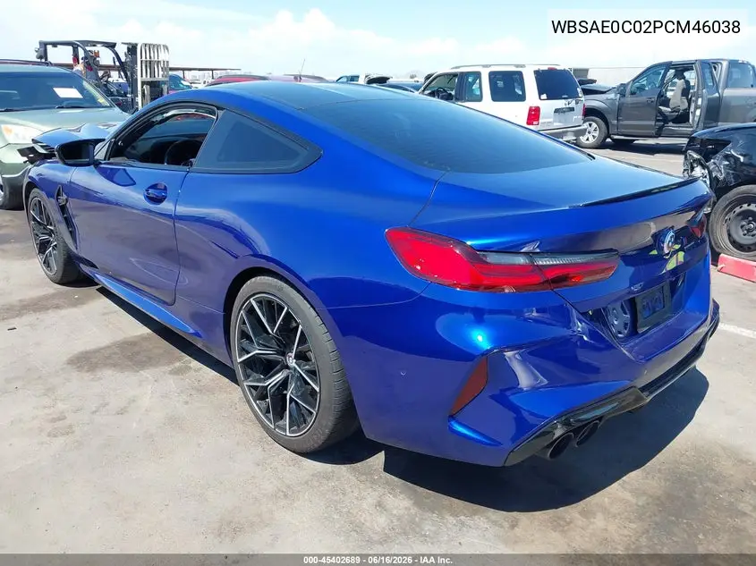 2023 BMW M8 Competition VIN: WBSAE0C02PCM46038 Lot: 45402689