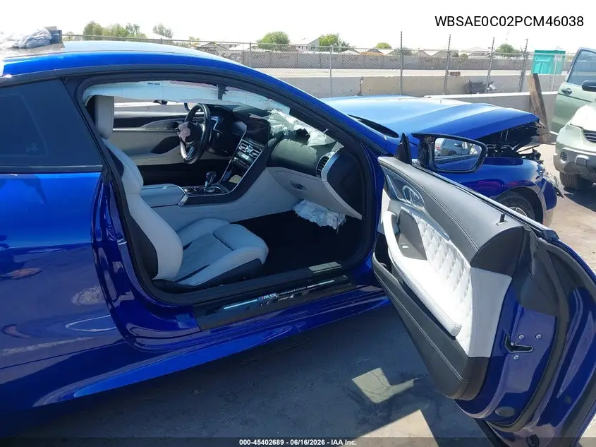 2023 BMW M8 Competition VIN: WBSAE0C02PCM46038 Lot: 45402689