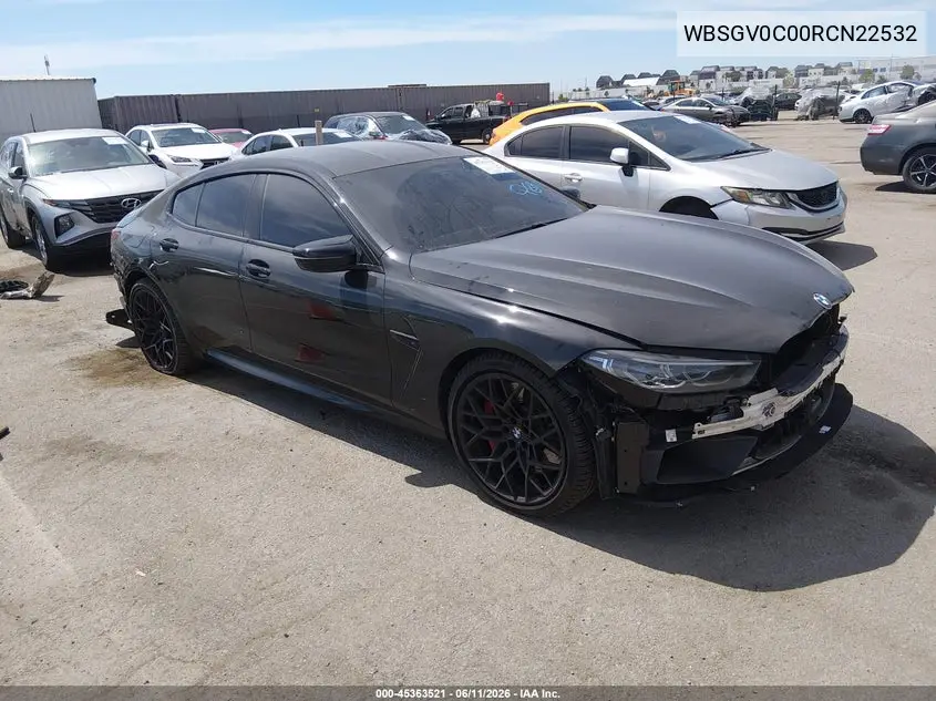 2024 BMW M8 Gran Coupe Competition VIN: WBSGV0C00RCN22532 Lot: 45363521