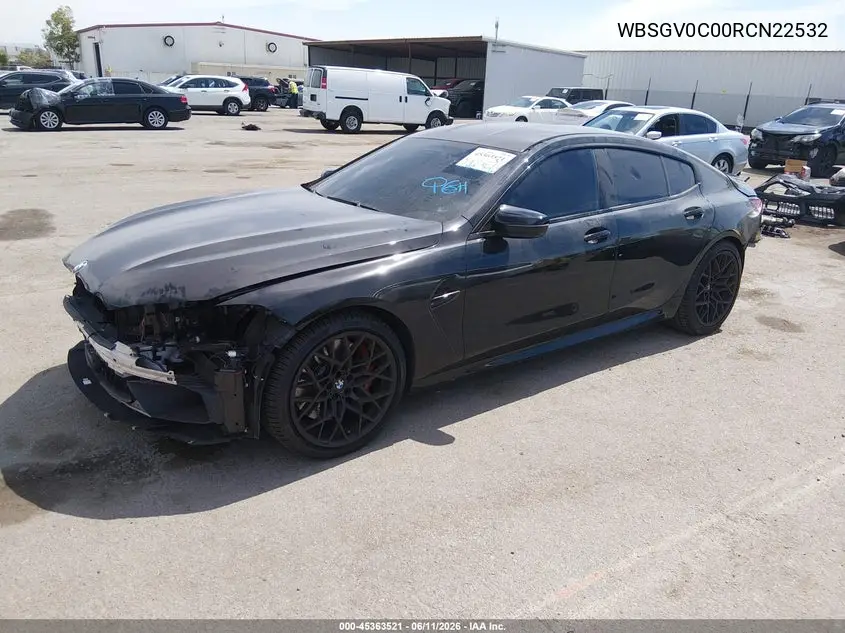2024 BMW M8 Gran Coupe Competition VIN: WBSGV0C00RCN22532 Lot: 45363521