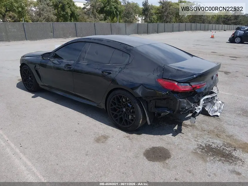 2024 BMW M8 Gran Coupe Competition VIN: WBSGV0C00RCN22532 Lot: 45363521