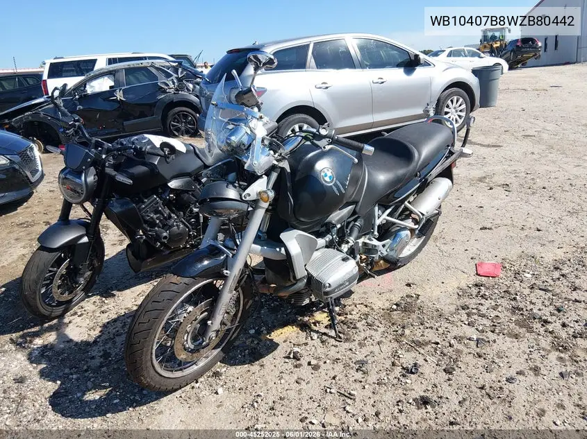 1998 BMW R1100 R VIN: WB10407B8WZB80442 Lot: 45252025