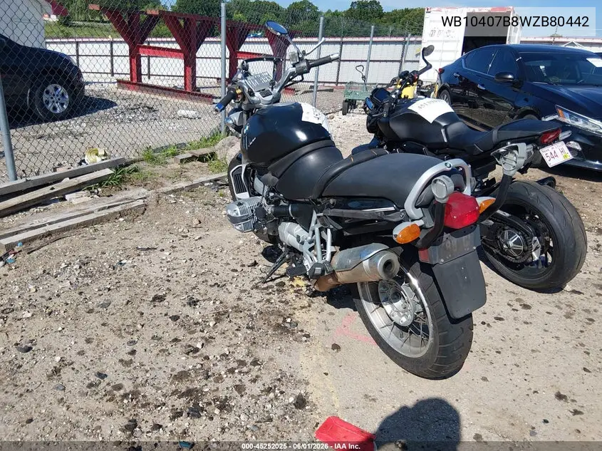 1998 BMW R1100 R VIN: WB10407B8WZB80442 Lot: 45252025