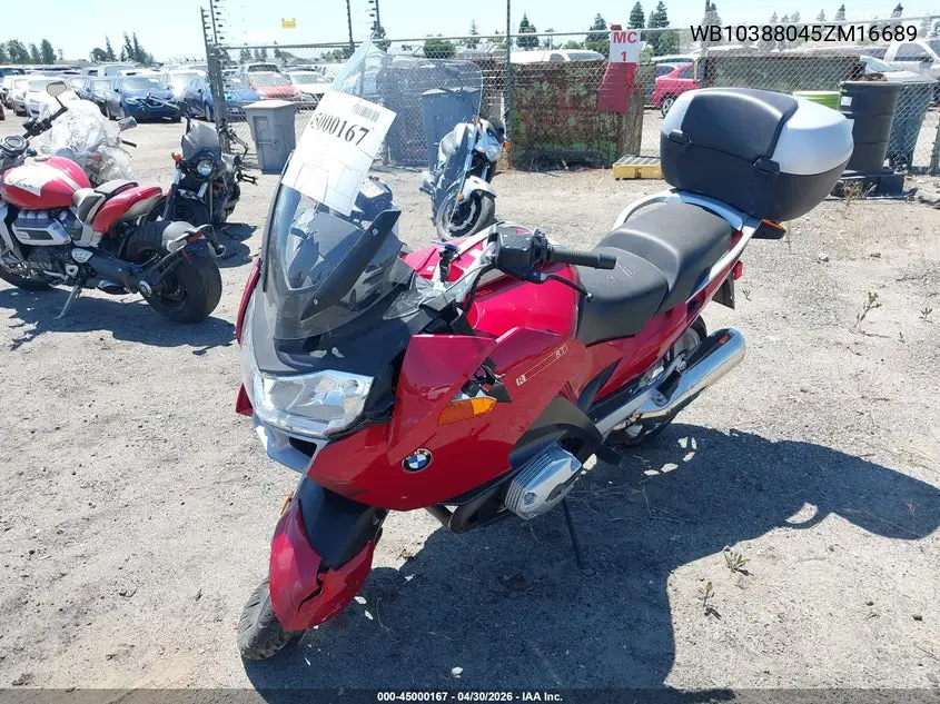 2005 BMW R1200 St/Rt VIN: WB10388045ZM16689 Lot: 45000167