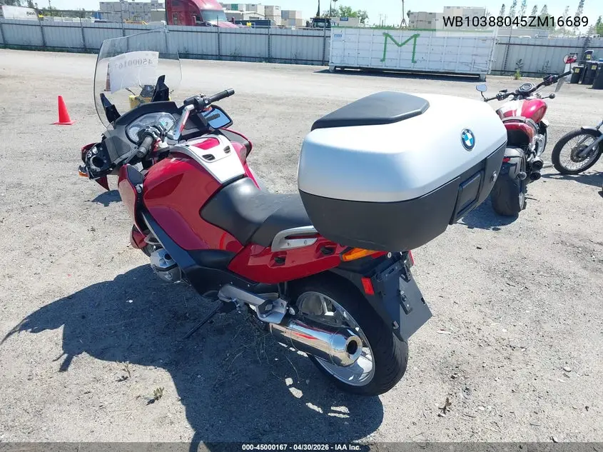 2005 BMW R1200 St/Rt VIN: WB10388045ZM16689 Lot: 45000167