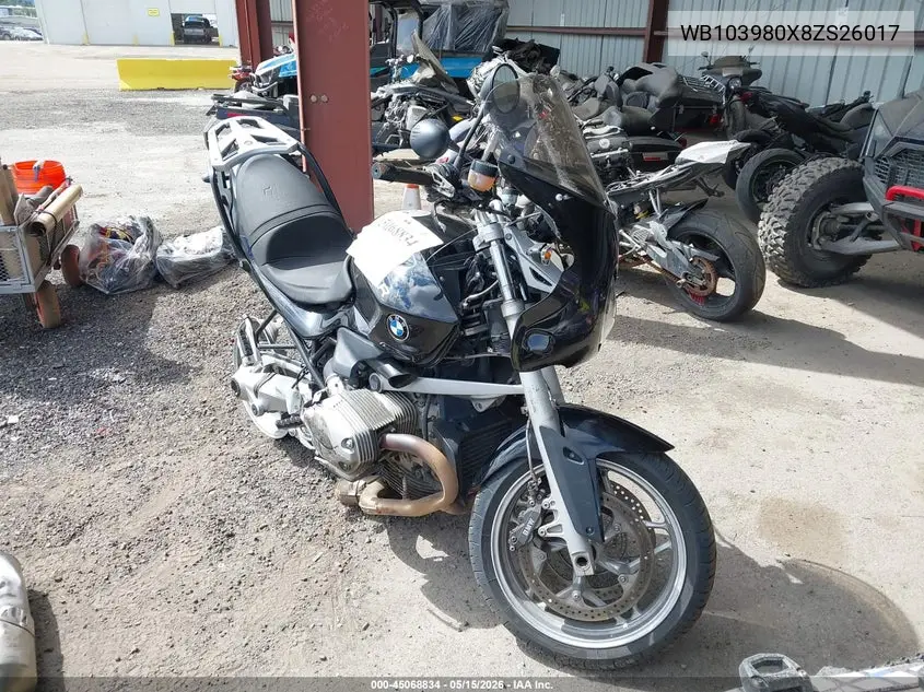 2008 BMW R1200 R VIN: WB103980X8ZS26017 Lot: 45068834