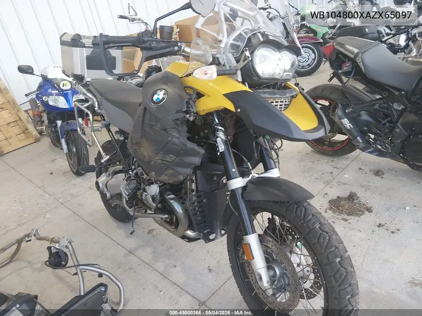 2010 BMW R1200 Gs Adventure VIN: WB104800XAZX65097 Lot: 45000366