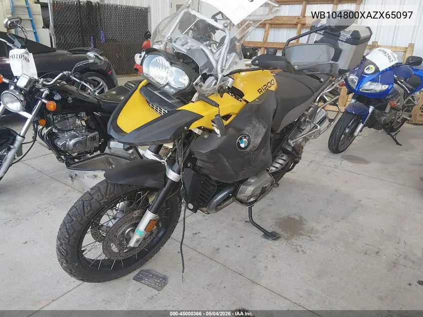 2010 BMW R1200 Gs Adventure VIN: WB104800XAZX65097 Lot: 45000366