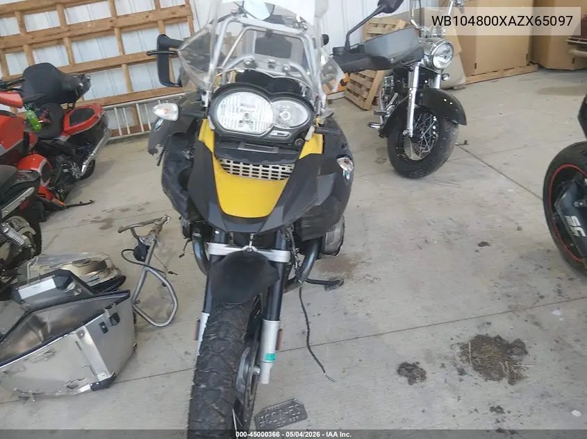 2010 BMW R1200 Gs Adventure VIN: WB104800XAZX65097 Lot: 45000366