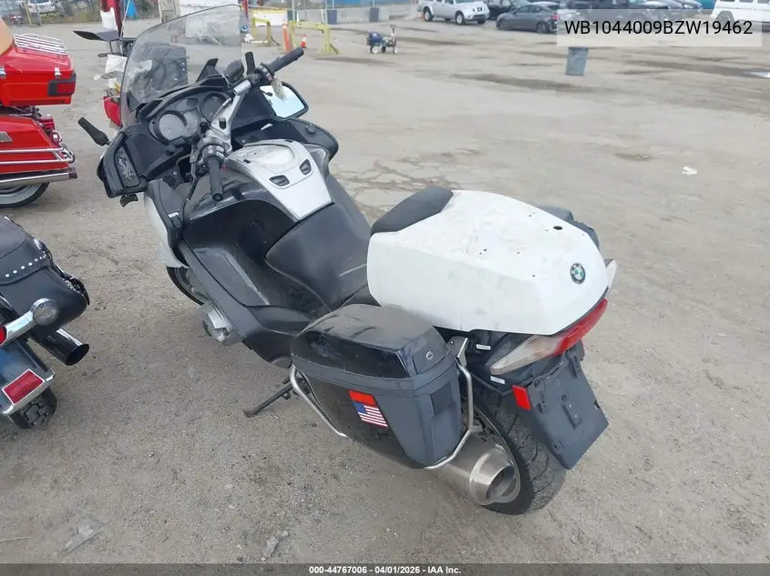 2011 BMW R1200 Rt VIN: WB1044009BZW19462 Lot: 44767006