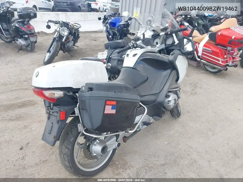 2011 BMW R1200 Rt VIN: WB1044009BZW19462 Lot: 44767006