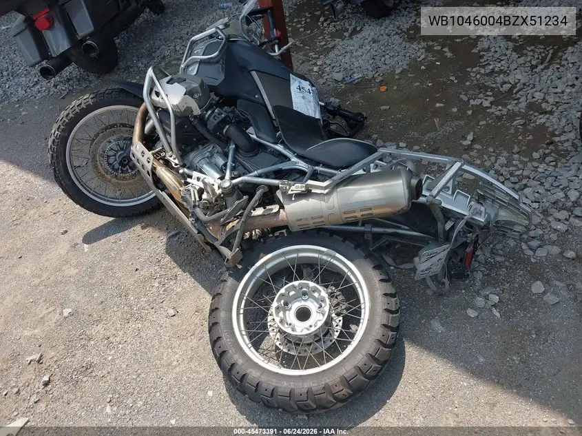 2011 BMW R1200 Gs VIN: WB1046004BZX51234 Lot: 45473391
