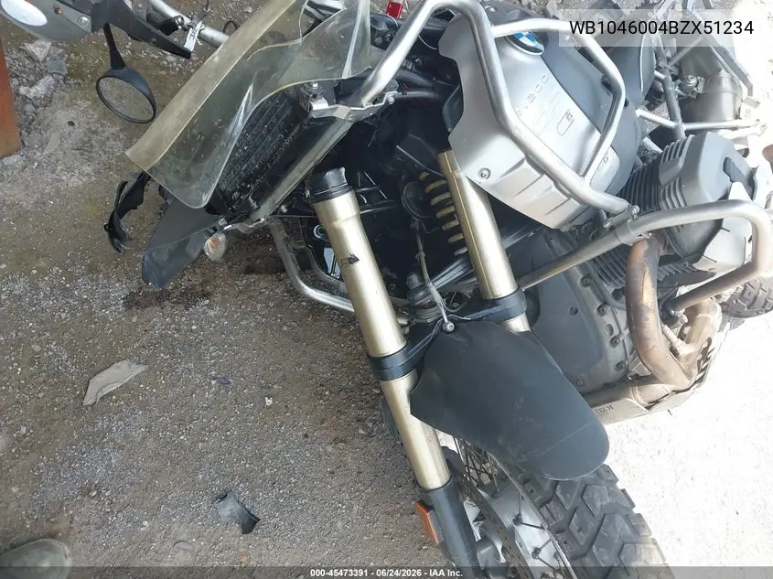 2011 BMW R1200 Gs VIN: WB1046004BZX51234 Lot: 45473391