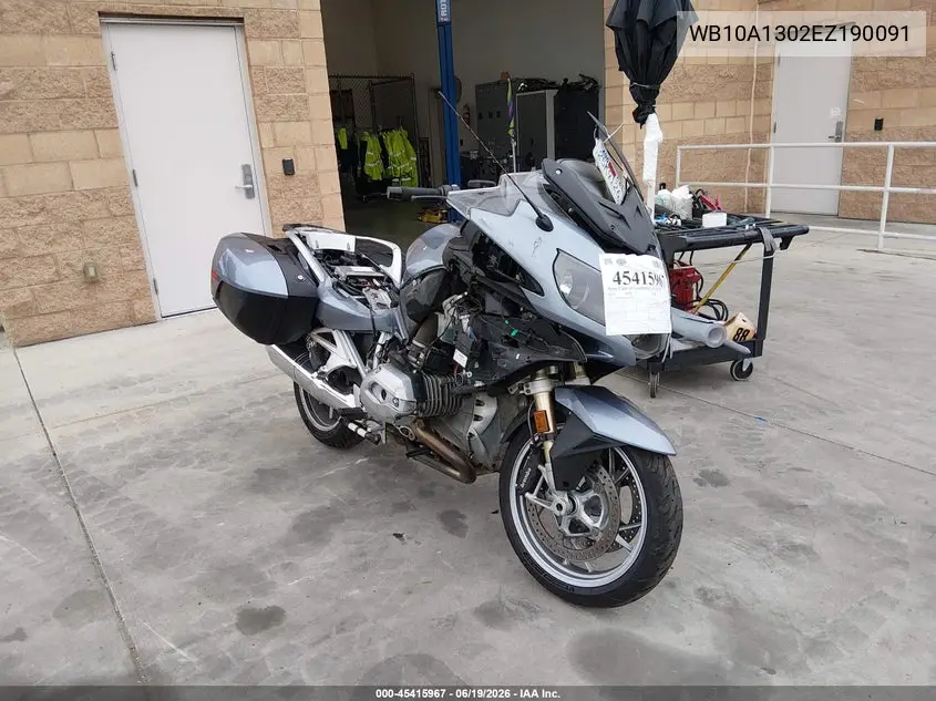 2014 BMW R1200 Rt VIN: WB10A1302EZ190091 Lot: 45415967