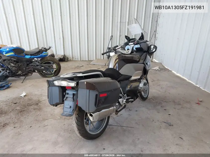 2015 BMW R1200 Rt VIN: WB10A1305FZ191981 Lot: 45534811