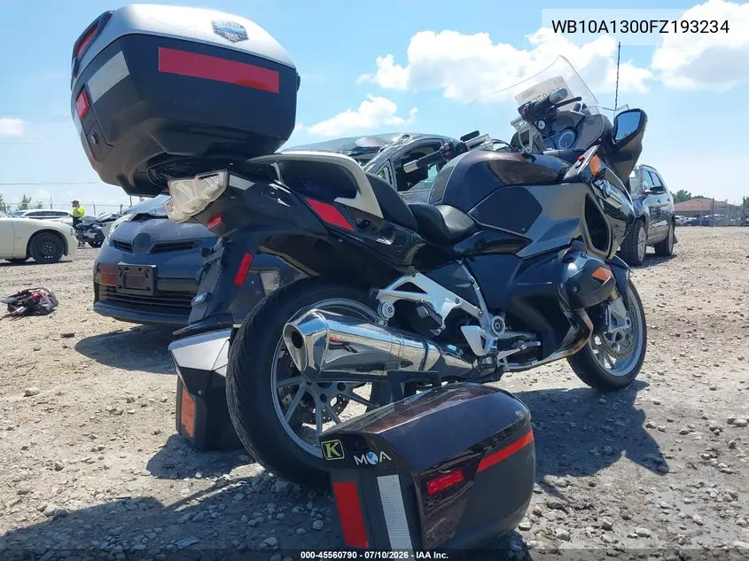 2015 BMW R1200 Rt VIN: WB10A1300FZ193234 Lot: 45560790