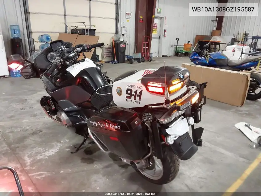 2016 BMW R1200 Rt VIN: WB10A1308GZ195587 Lot: 42316764