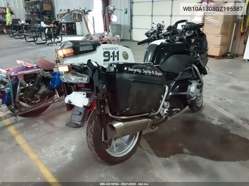 2016 BMW R1200 Rt VIN: WB10A1308GZ195587 Lot: 42316764