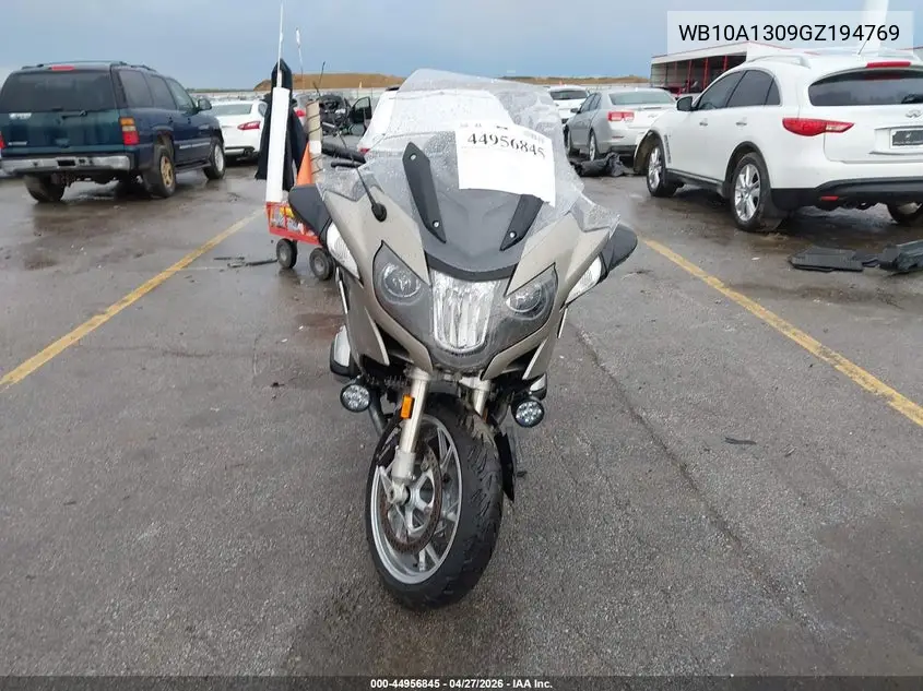 2016 BMW R1200 Rt VIN: WB10A1309GZ194769 Lot: 44956845