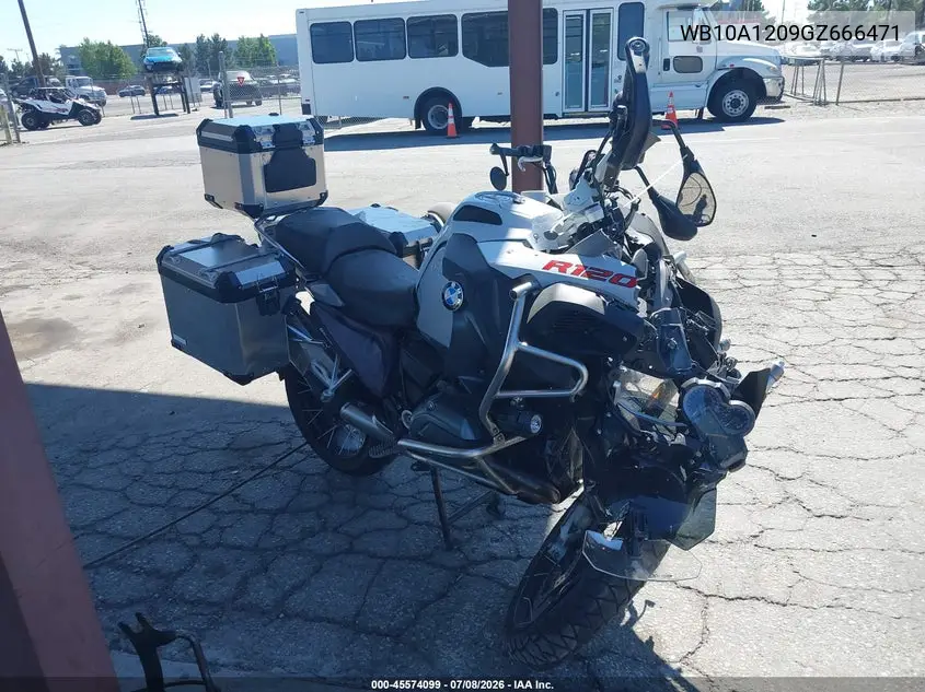 2016 BMW R1200 Gs Adventure VIN: WB10A1209GZ666471 Lot: 45574099
